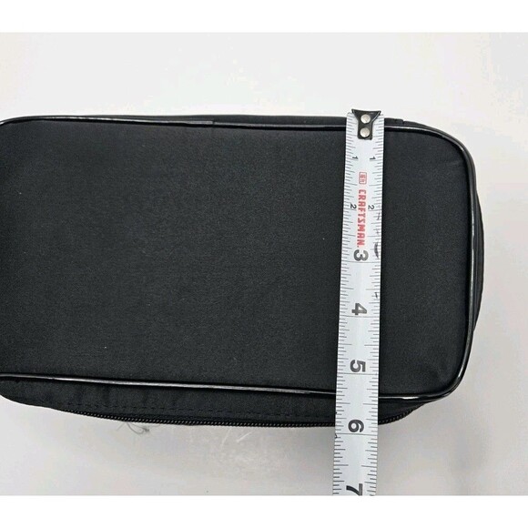 Victorias Secret Black Bling Train Case Makeup Fabric Cosmetic Bag NWT 3 Piece - Picture 5 of 9